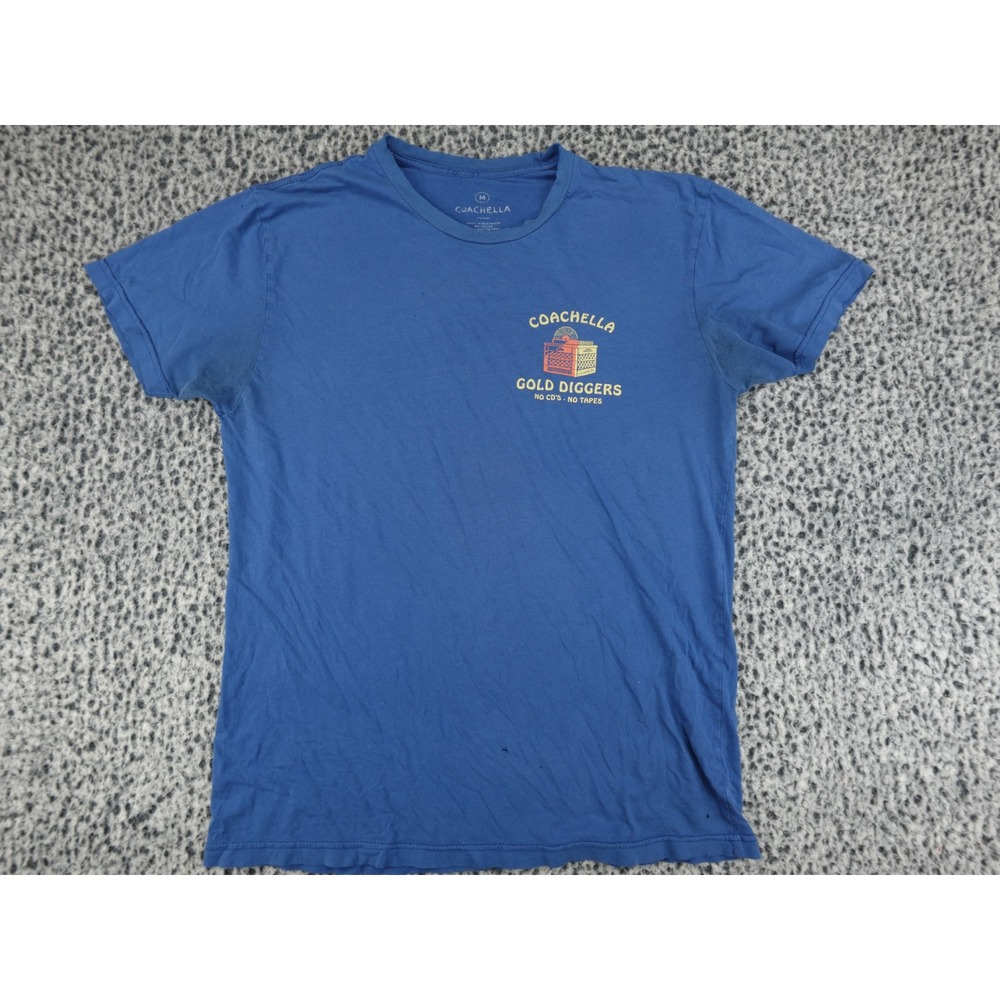 Coachella‎ Graphic T-Shirt Mens Medium Blue Good Gold Diggers Music Festival Tee